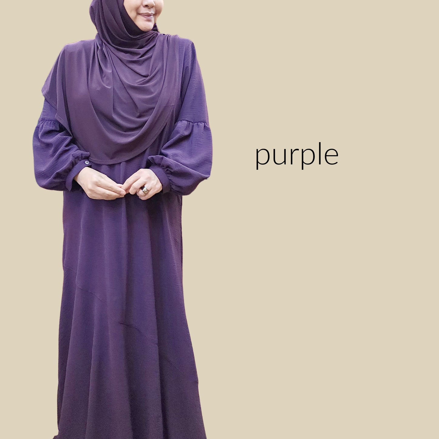Jubah Puff Sleeves