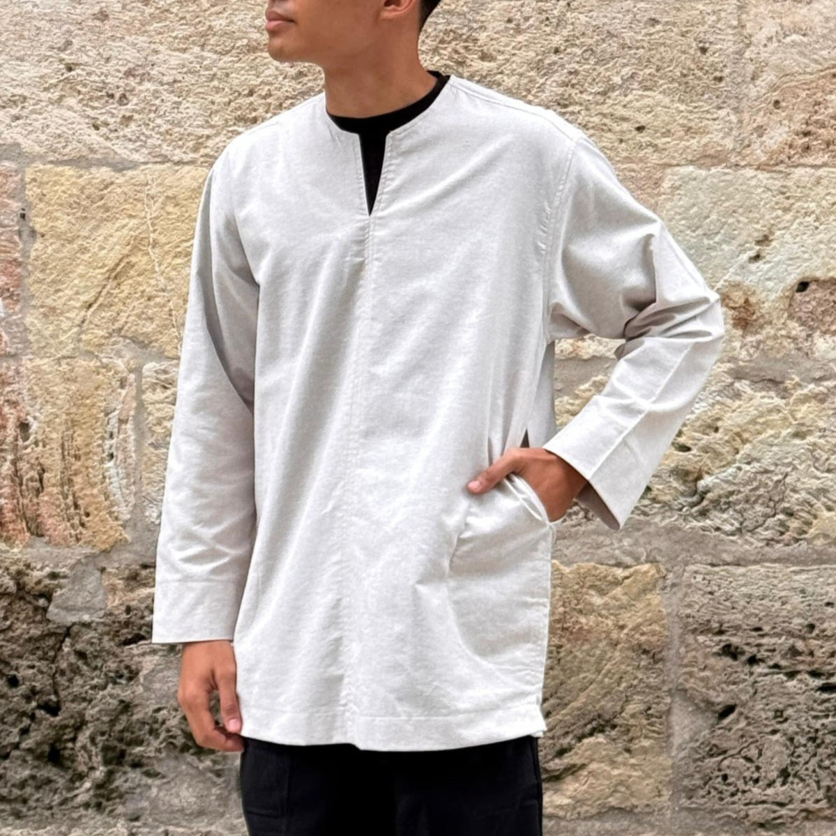 MunawwarahMen Baju Melayu Cotton Top