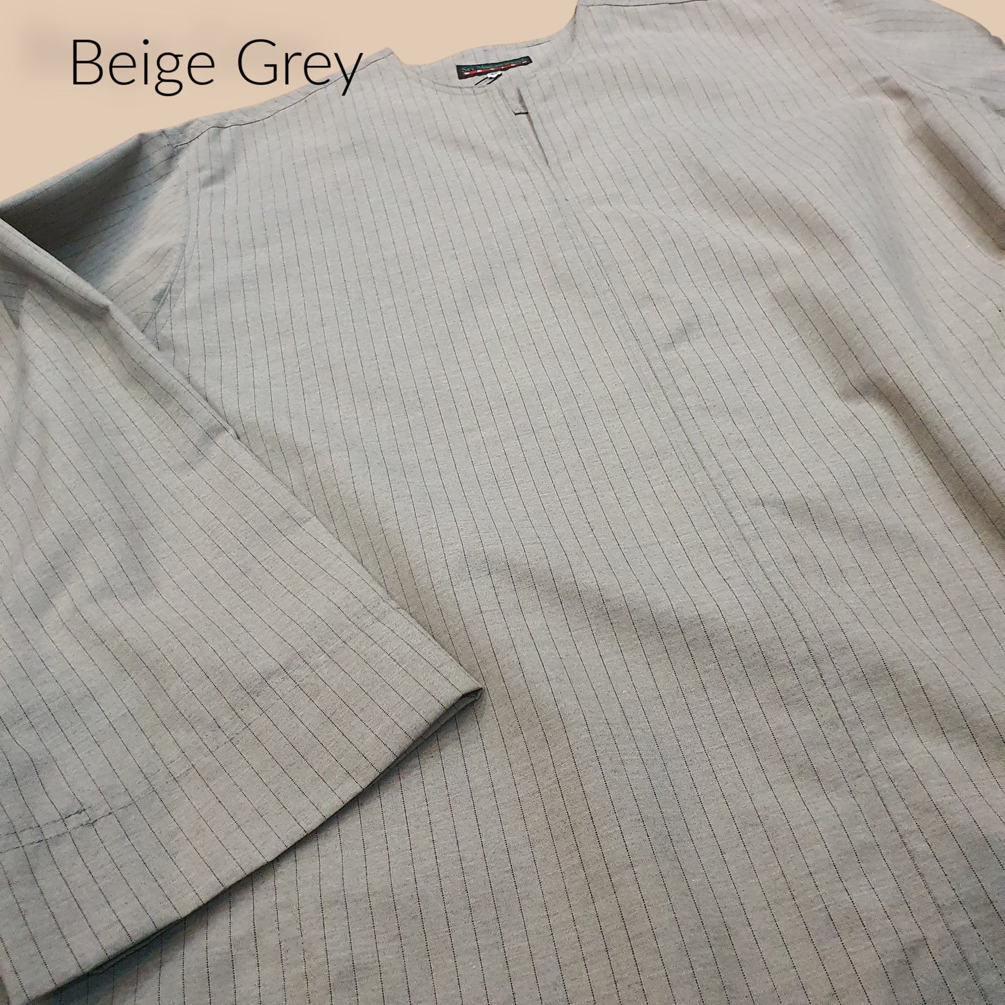 Knee Length MunawwarahMen® Stripe Shirt ~ Cotton