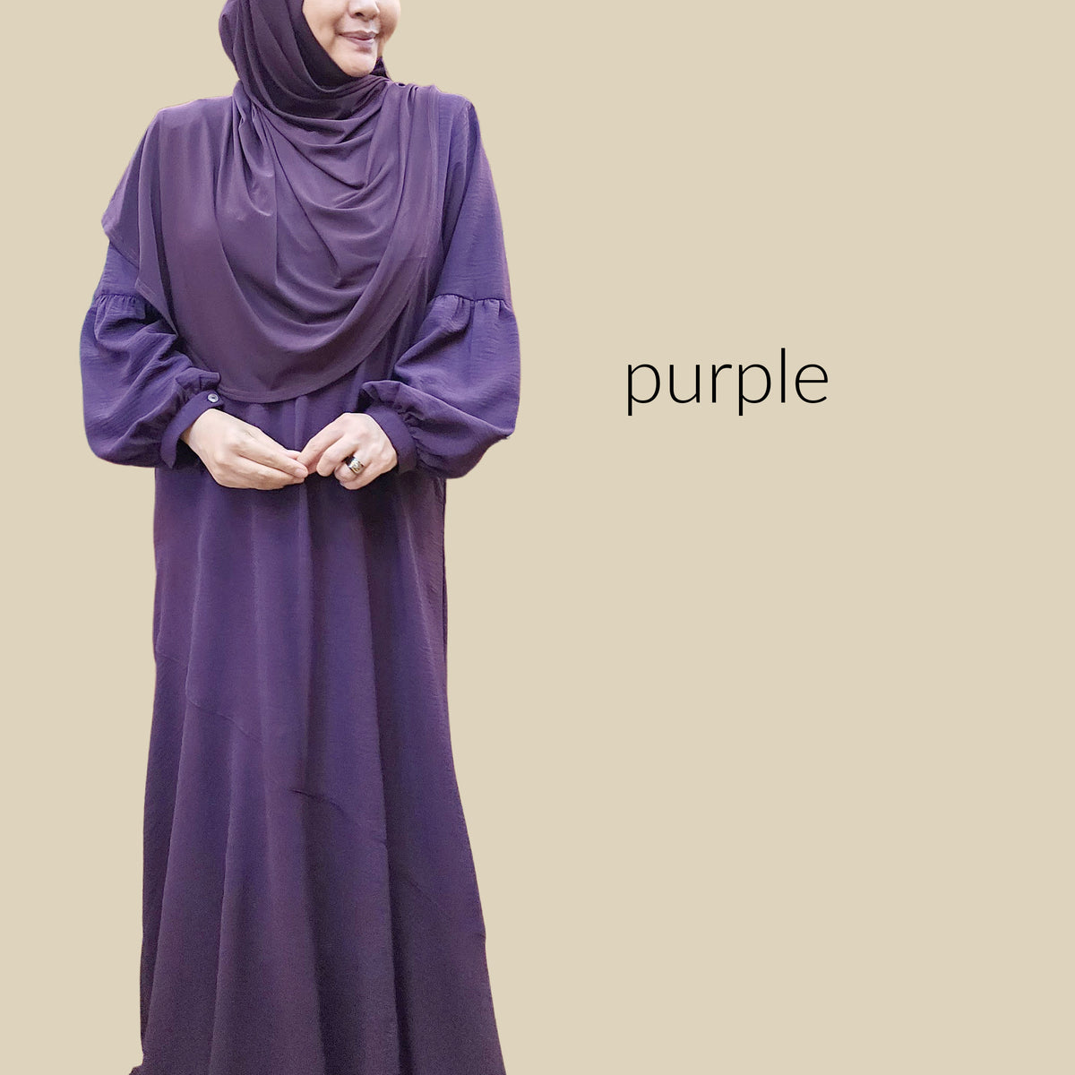 Jubah Puff Sleeves
