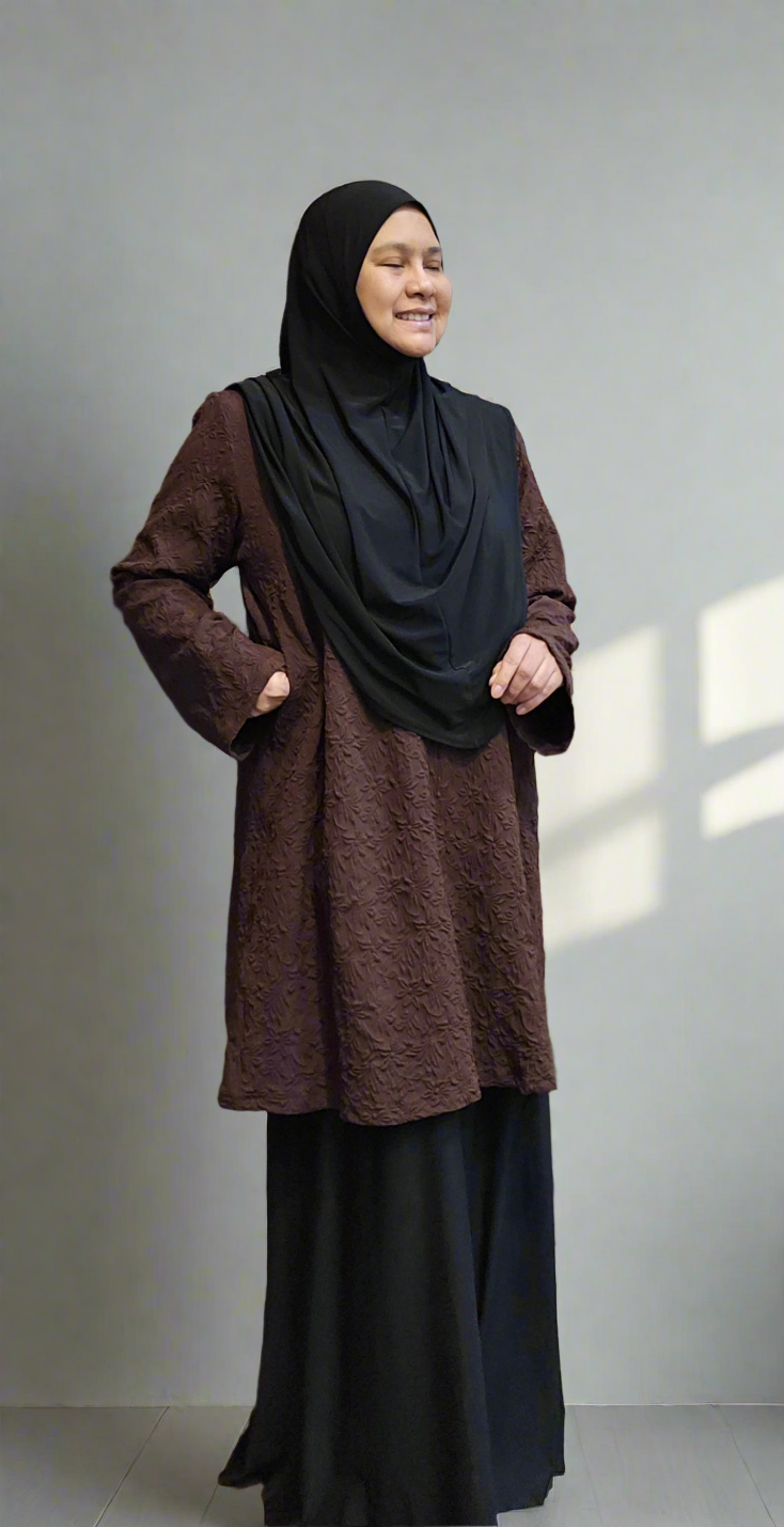 Tunic Mawar Kuntum - Embossed
