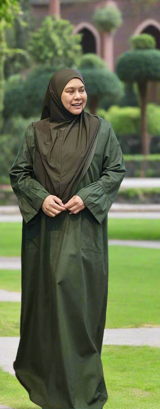Jubah Cotton Ruffle Sleeve
