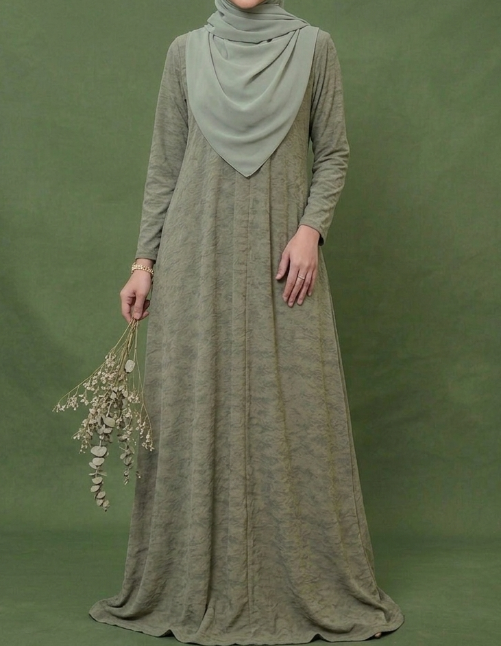 Flair Dress Munawwarah Pocket ~ tone