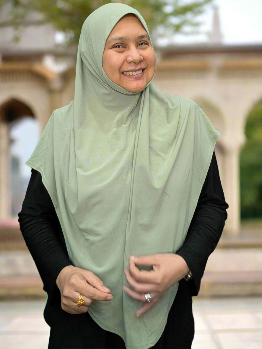 Tudung Aisha Moss Crepe 3.0