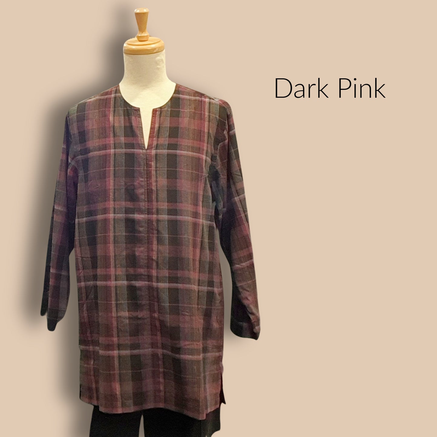 Men Baju Melayu Cotton Plaid