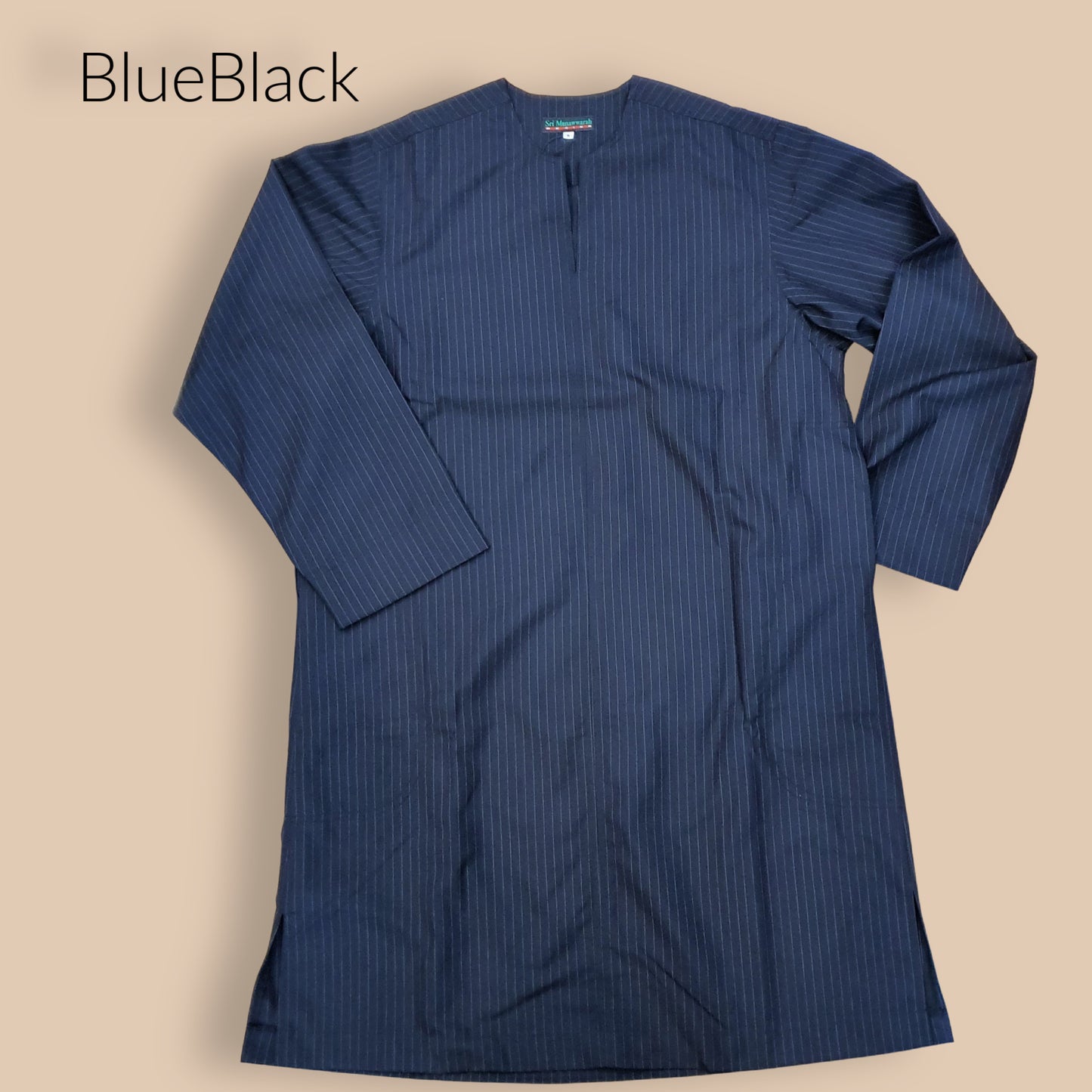 Knee Length MunawwarahMen® Stripe Shirt ~ Cotton