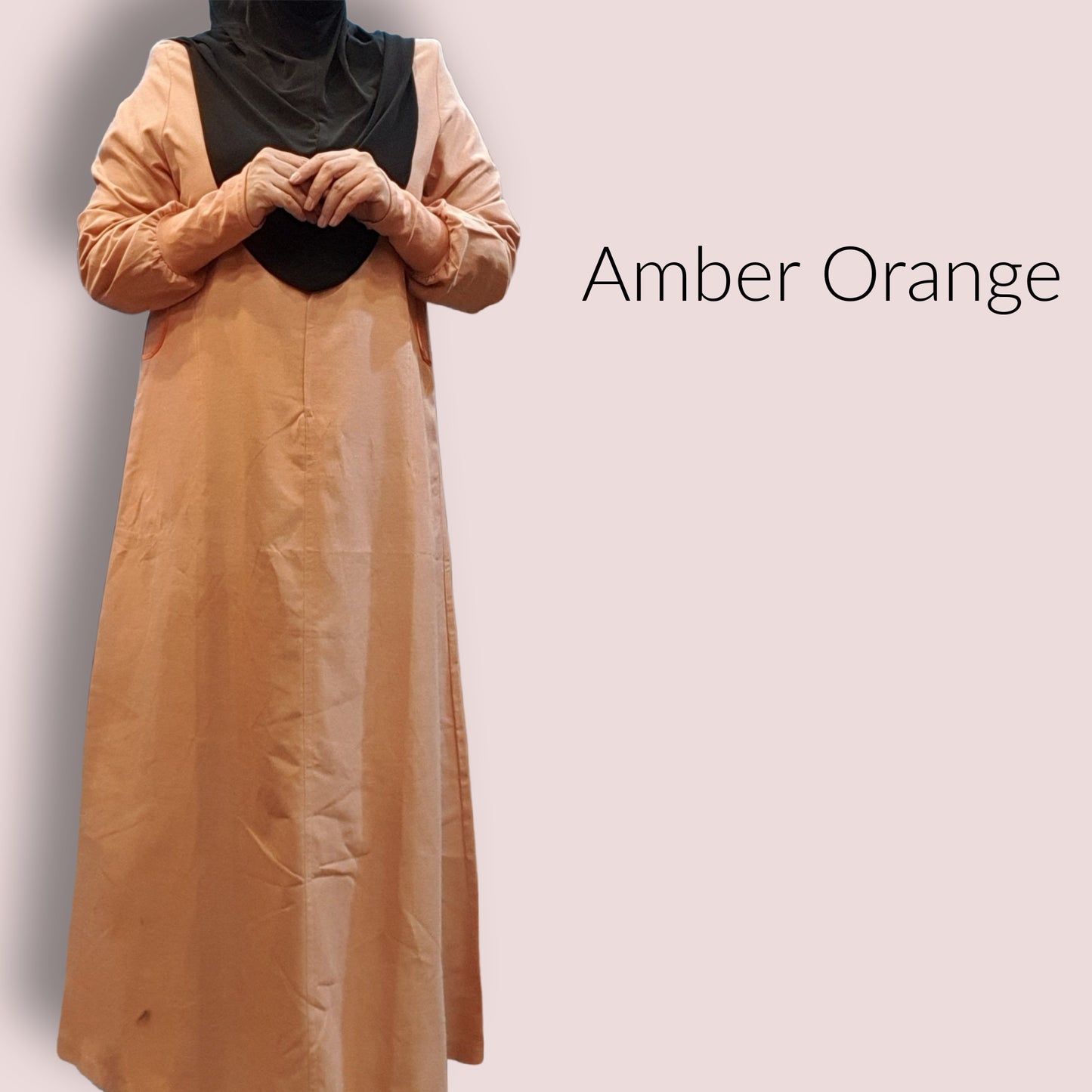 Cuffed Cotton Maxi - Amber Orange
