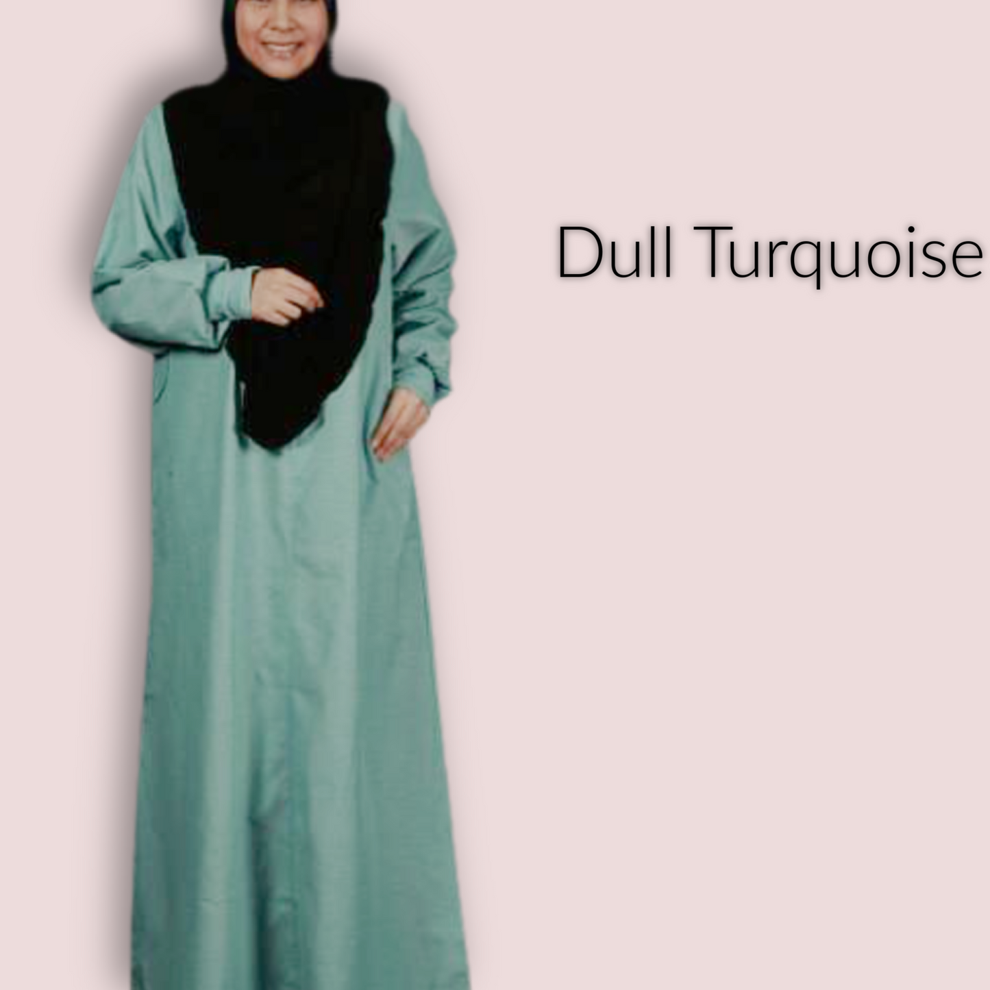 Cuffed Cotton Maxi - Dull Turquoise