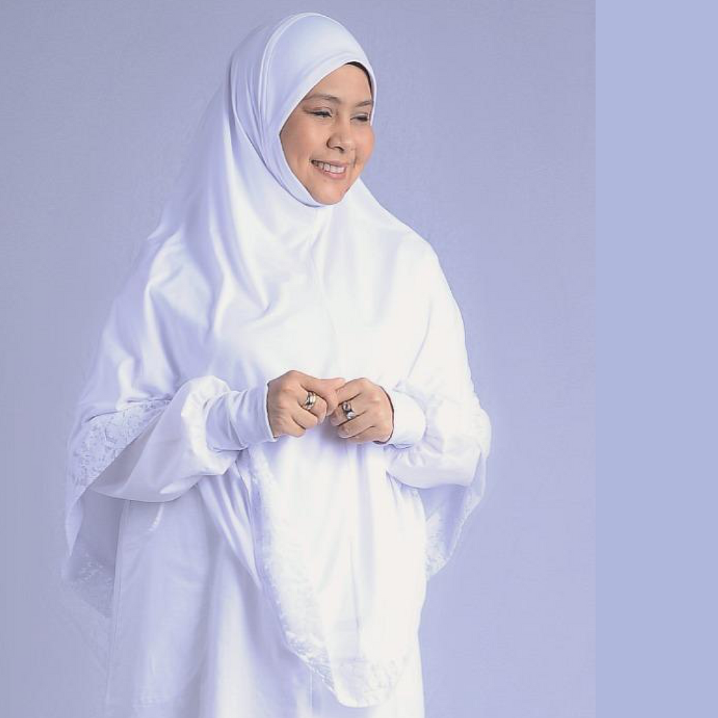 Tudung Haji Lace Border