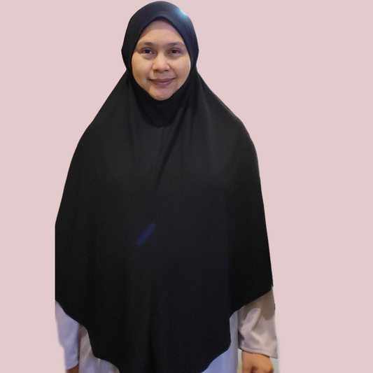 Tudung Haji Plain - crepe