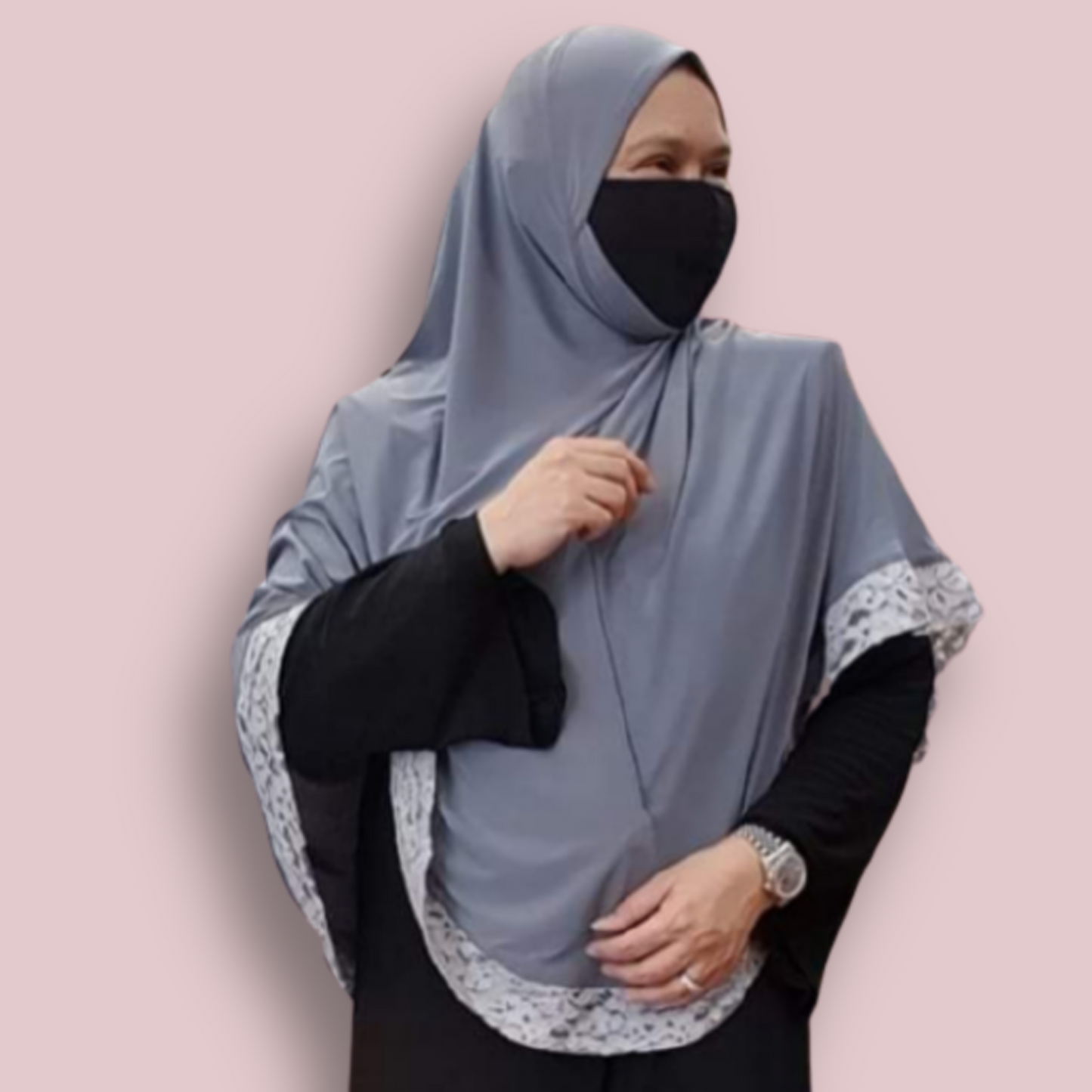 Tudung Lace Border