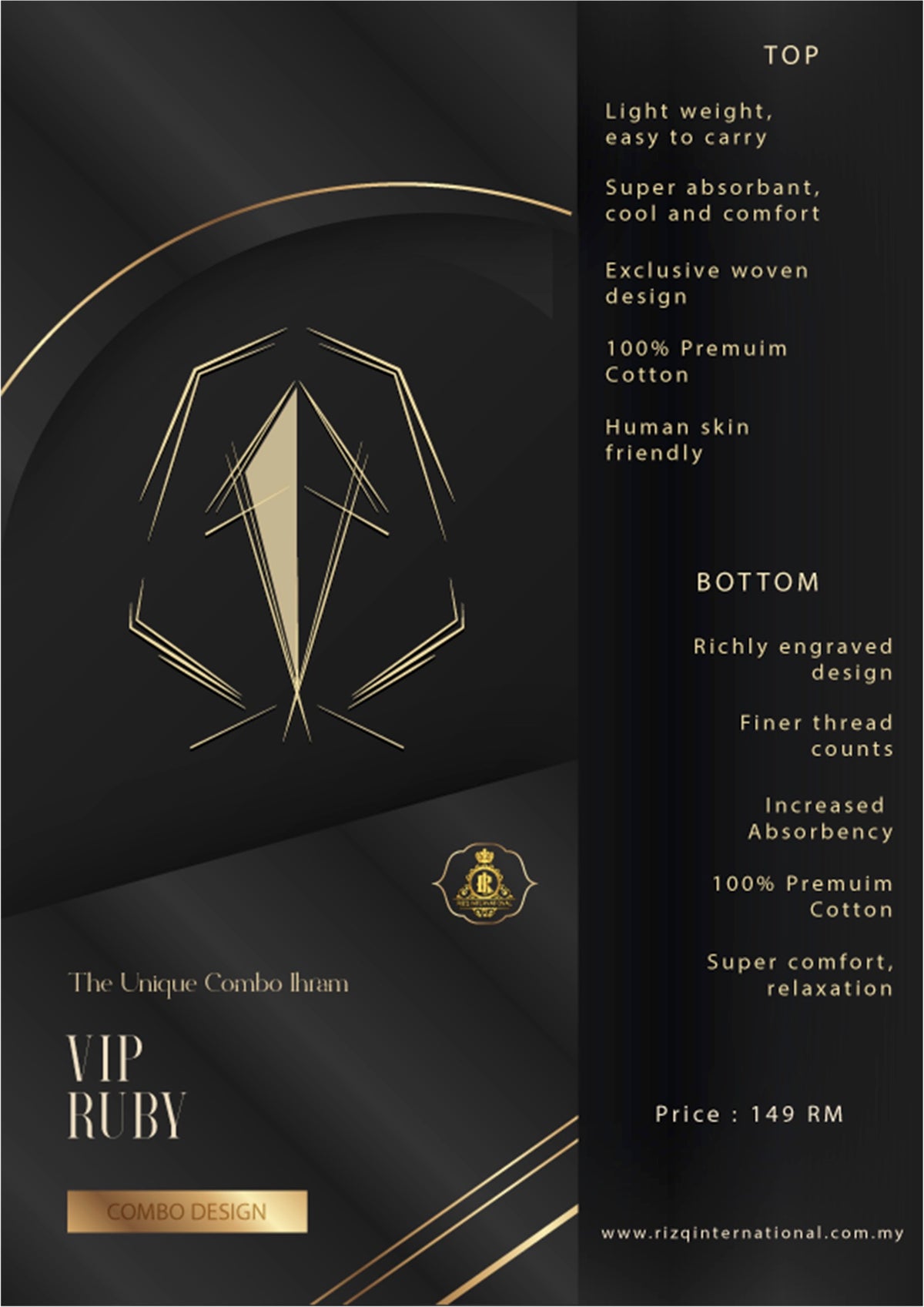 Premium Ihram - Ruby by Rizq International - MIx weight