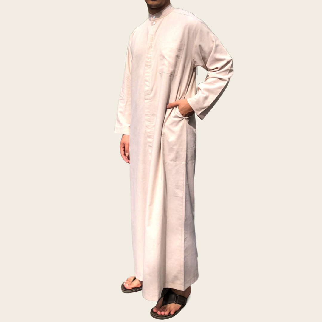 Men Jubah Cotton Collar